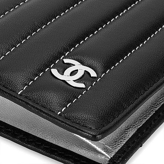 High Quality Chanel Lambskin Bi-Fold Wallets A30043 Black